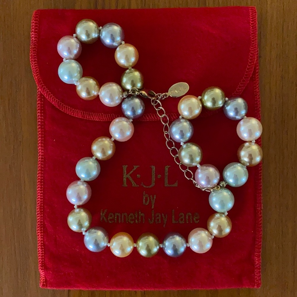 Kenneth Jay Lane Pastel Pearls Inaugural Necklace 2009